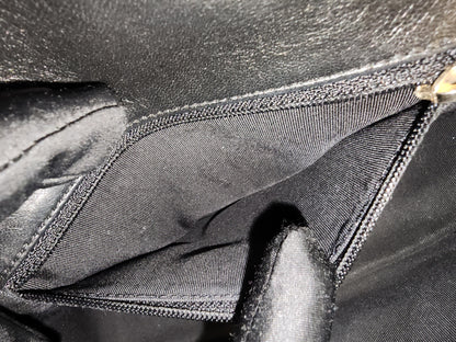 Chanel Black x Navy Lambskin Braided Saddle Flap (GHW)