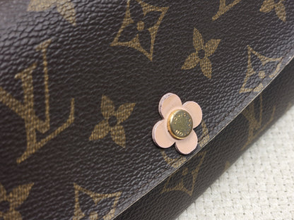 LV Monogram Bloom Flower Emilie Wallet