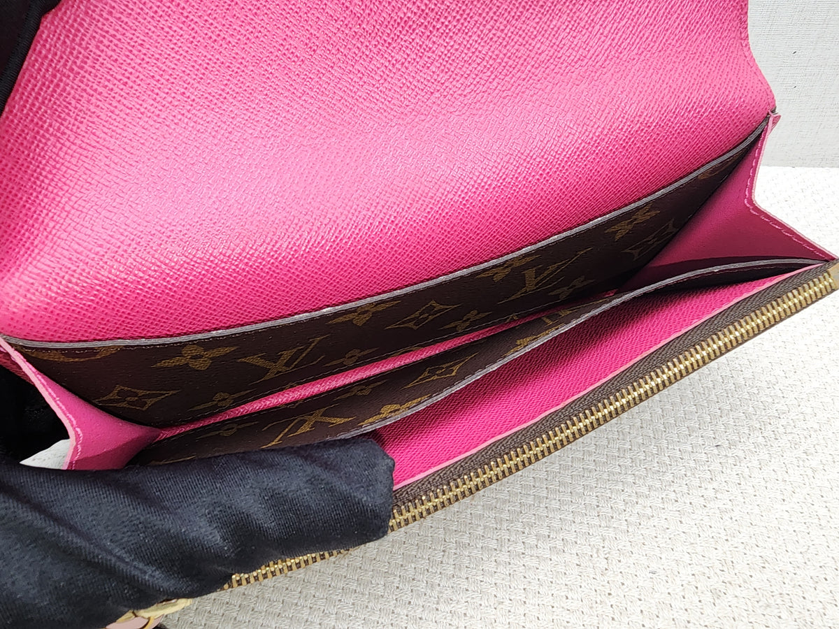 LV Monogram Bloom Flower Emilie Wallet