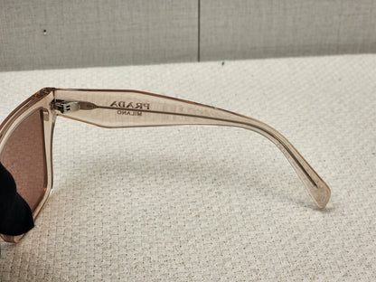Prada Pink Translucent SPR24Z-F Square Sunglass