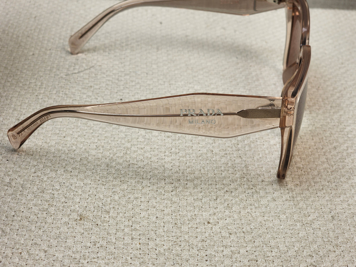 Prada Pink Translucent SPR24Z-F Square Sunglass