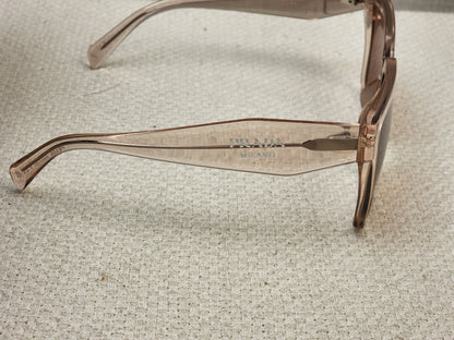 Prada Pink Translucent SPR24Z-F Square Sunglass