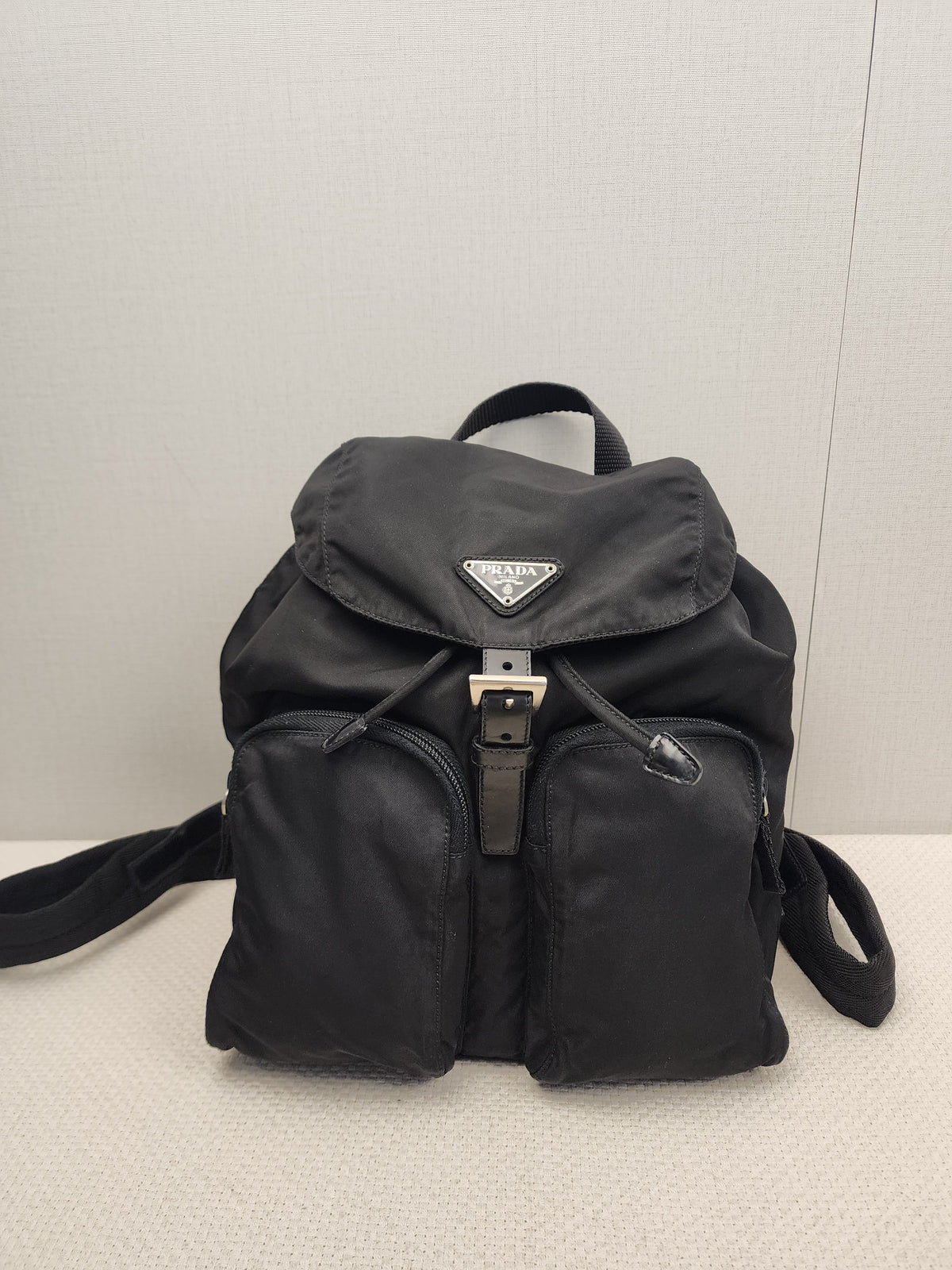 Prada Black Tessuto Small Nylon Backpack