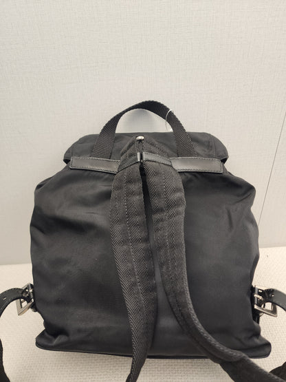 Prada Black Tessuto Small Nylon Backpack