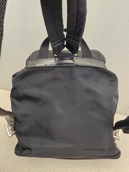 Prada Black Tessuto Small Nylon Backpack
