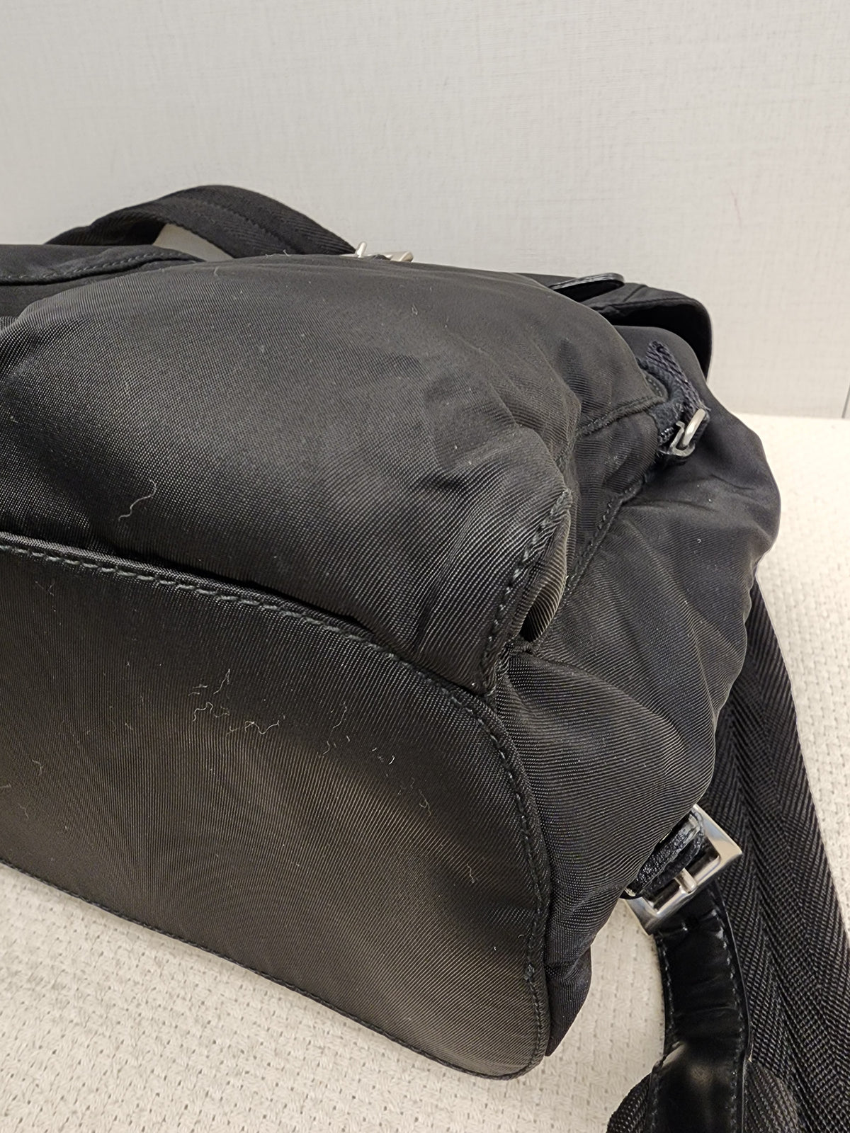Prada Black Tessuto Small Nylon Backpack