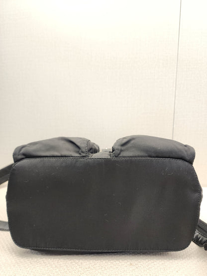 Prada Black Tessuto Small Nylon Backpack
