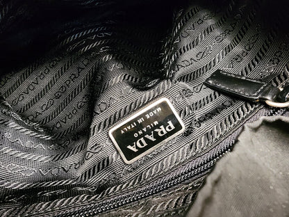 Prada Black Tessuto Small Nylon Backpack