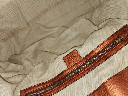 Gucci Metallic Bronze Calfskin Soho Chain Tote