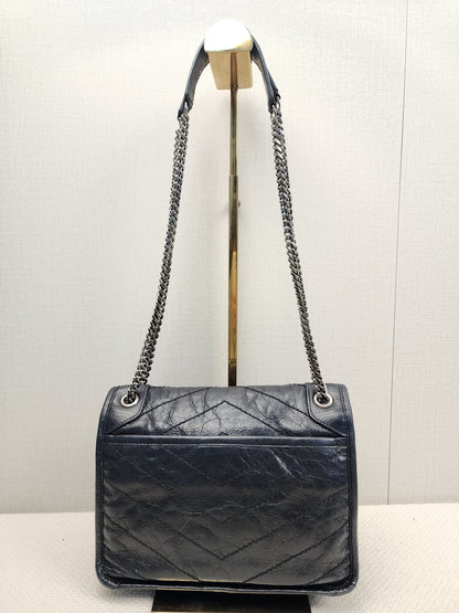 YSL Black Calfskin Baby Niki (RHW)
