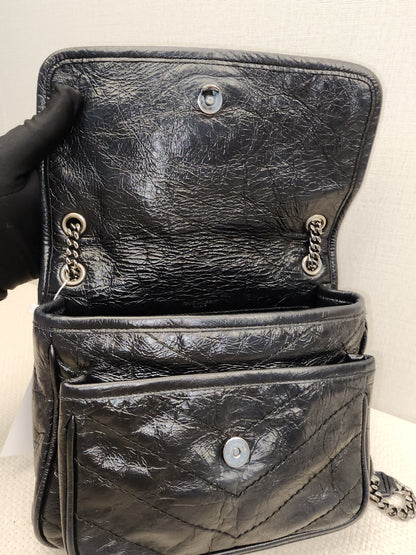 YSL Black Calfskin Baby Niki (RHW)