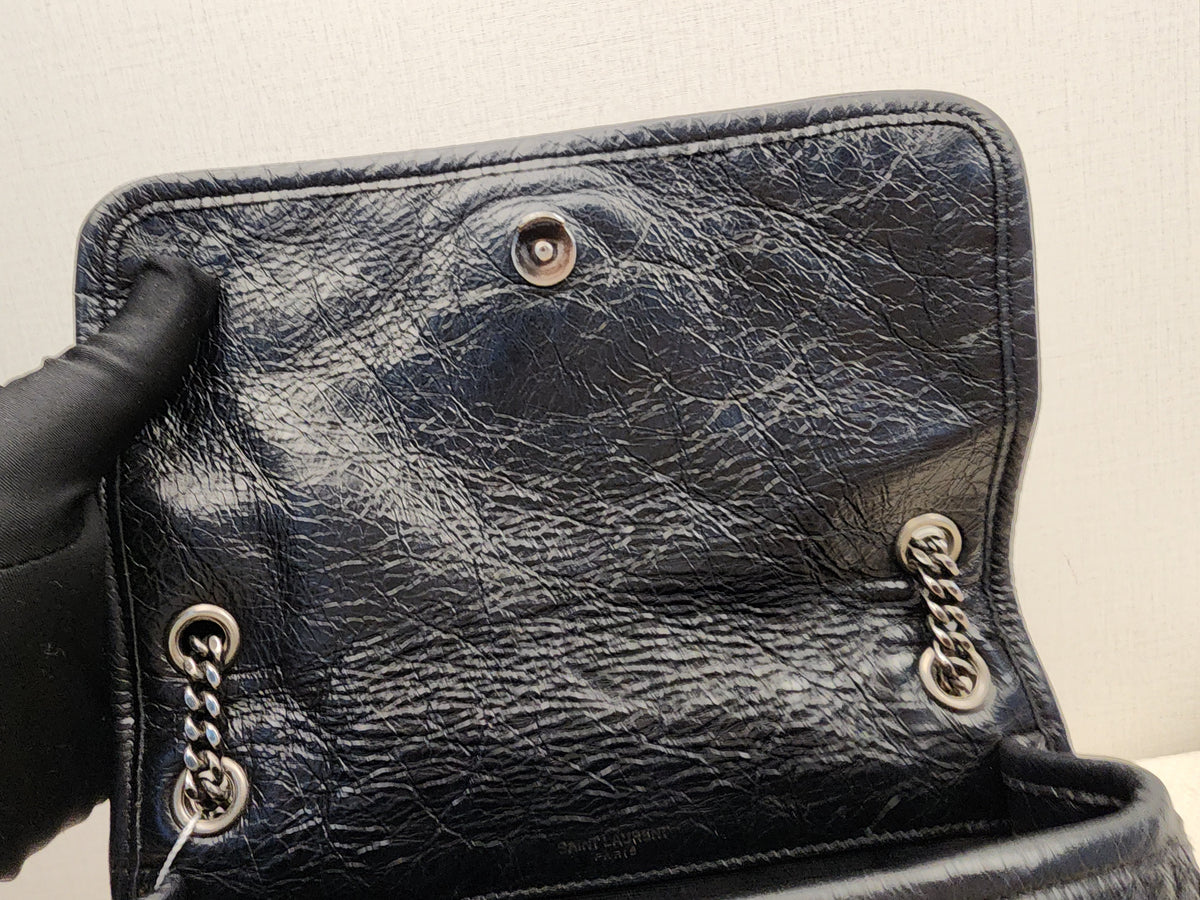 YSL Black Calfskin Baby Niki (RHW)