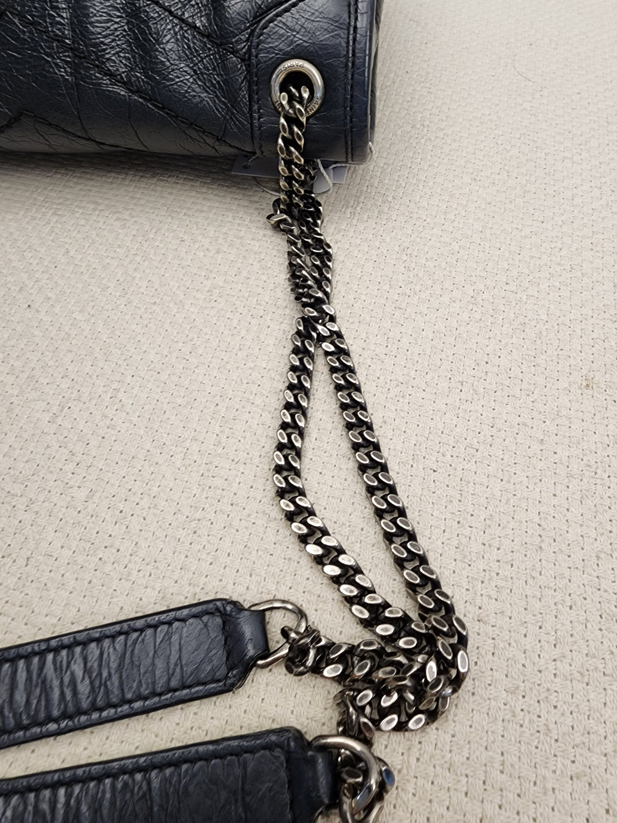 YSL Black Calfskin Baby Niki (RHW)