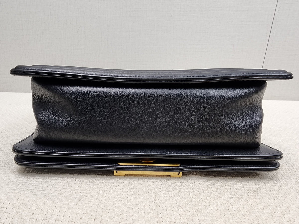 Chanel Black Lambskin Small Boy (GHW)