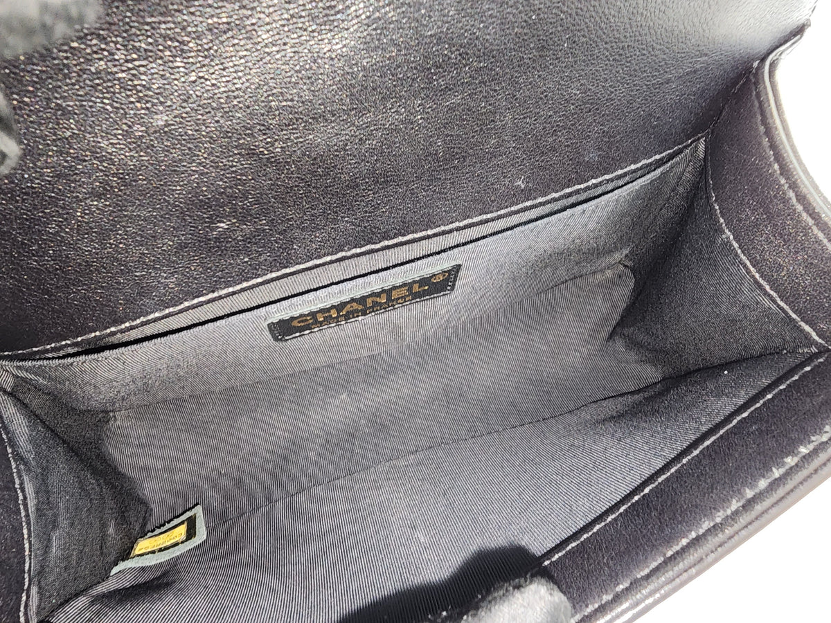 Chanel Black Lambskin Small Boy (GHW)
