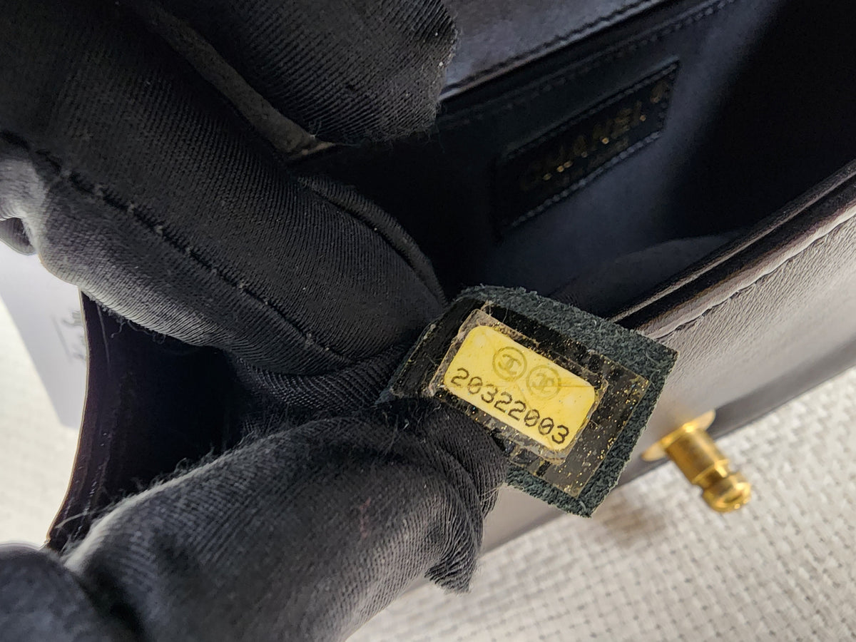 Chanel Black Lambskin Small Boy (GHW)