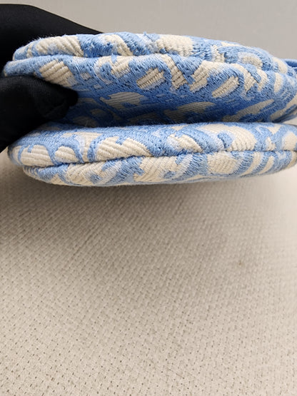 Dior Cornflower Blue Embroidered Saddle Bag