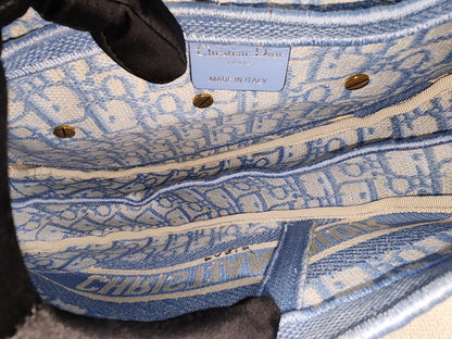 Dior Cornflower Blue Embroidered Saddle Bag