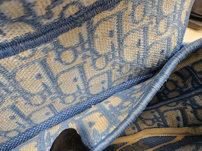 Dior Cornflower Blue Embroidered Saddle Bag