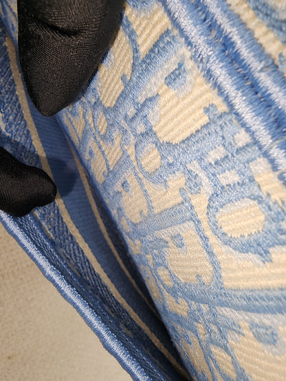 Dior Cornflower Blue Embroidered Saddle Bag