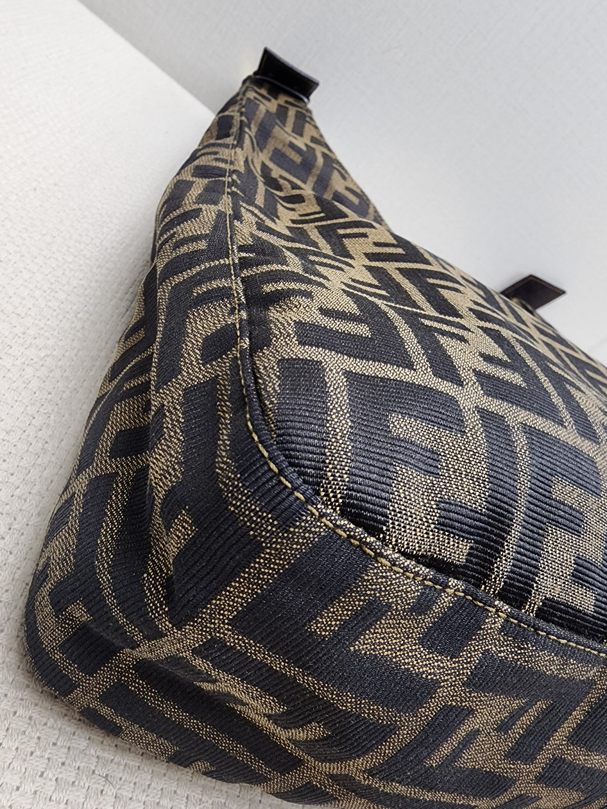 Fendi Brown Zucca Canvas Shoulder Hobo Bag