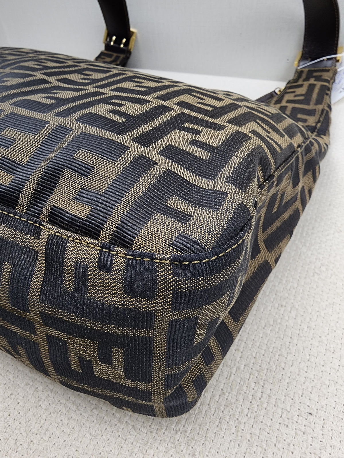 Fendi Brown Zucca Canvas Shoulder Hobo Bag