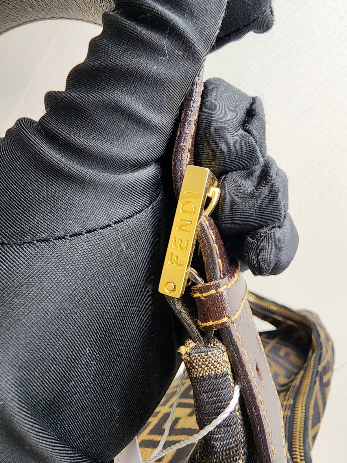 Fendi Brown Zucca Canvas Shoulder Hobo Bag