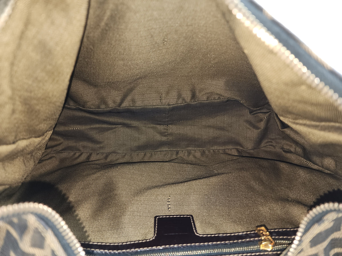 Fendi Brown Zucca Canvas Shoulder Hobo Bag