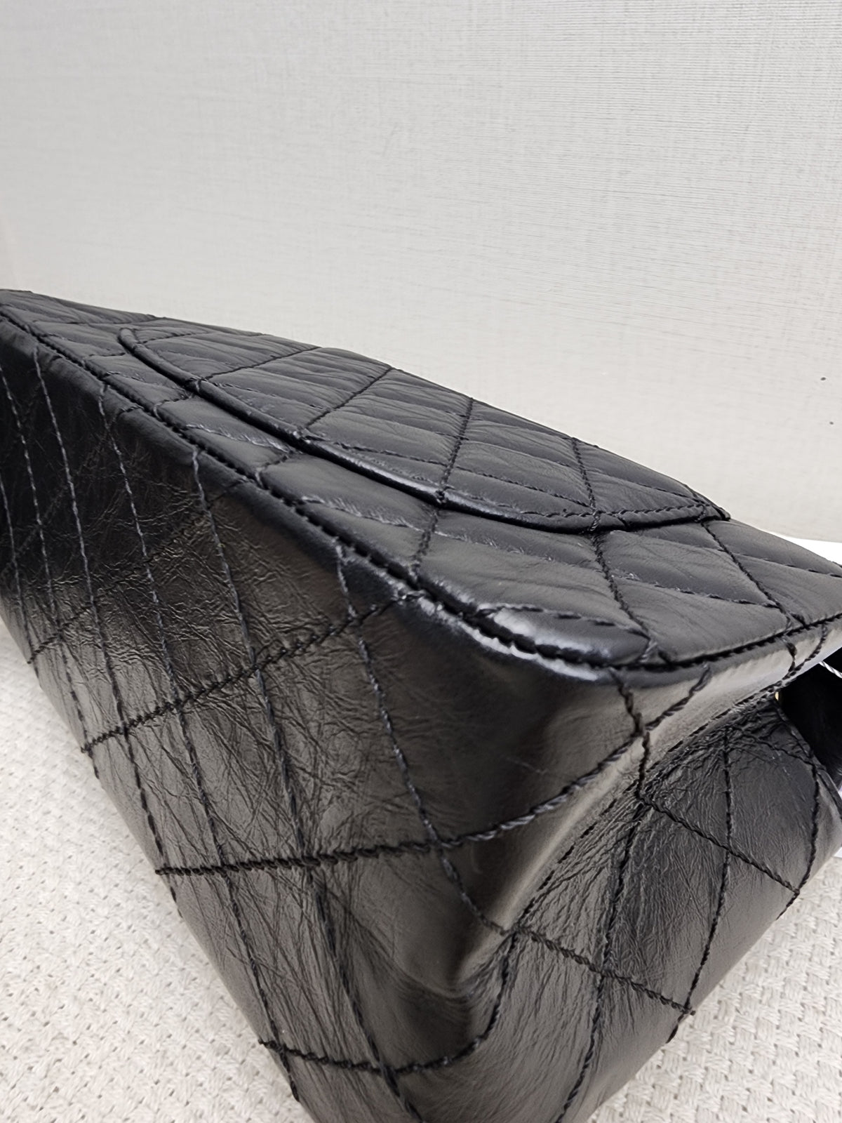 Chanel Black Aged Calfskin Mini 2.55 (GHW)