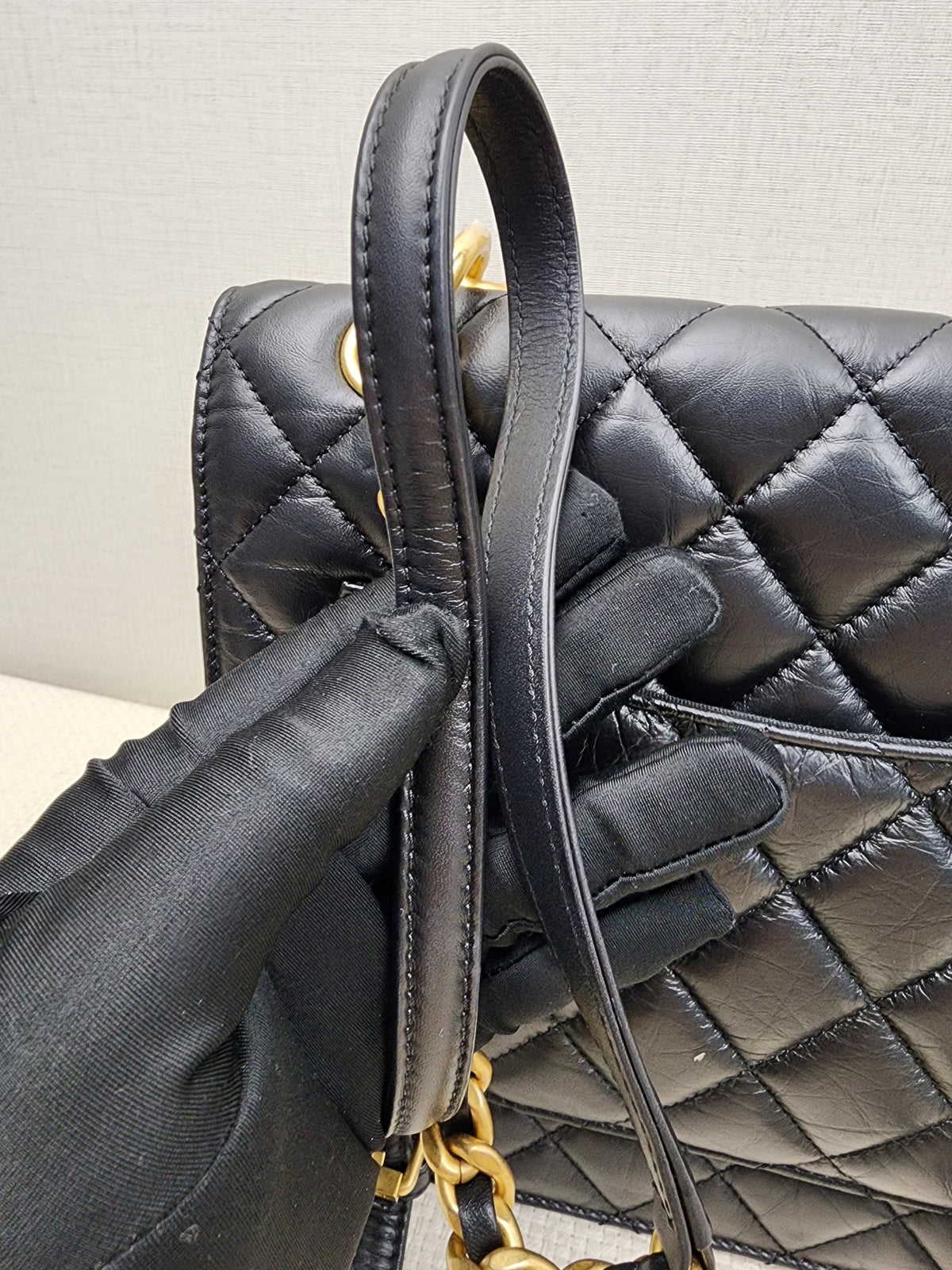 Chanel Black Calfskin 23S Double You Backpack