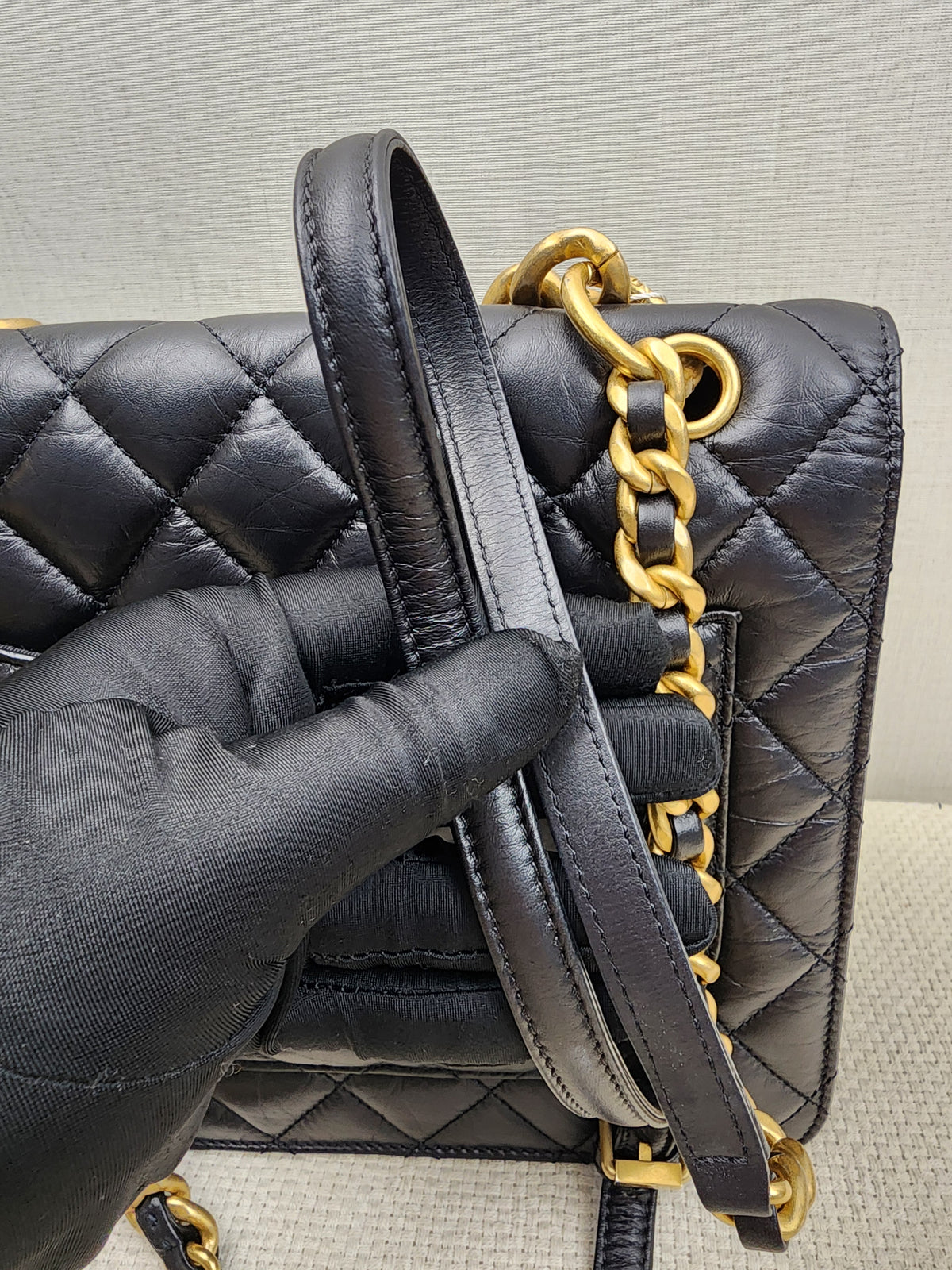 Chanel Black Calfskin 23S Double You Backpack