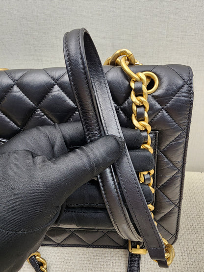 Chanel Black Calfskin 23S Double You Backpack