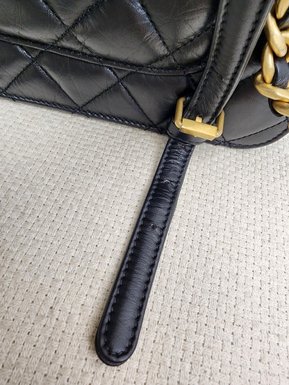 Chanel Black Calfskin 23S Double You Backpack