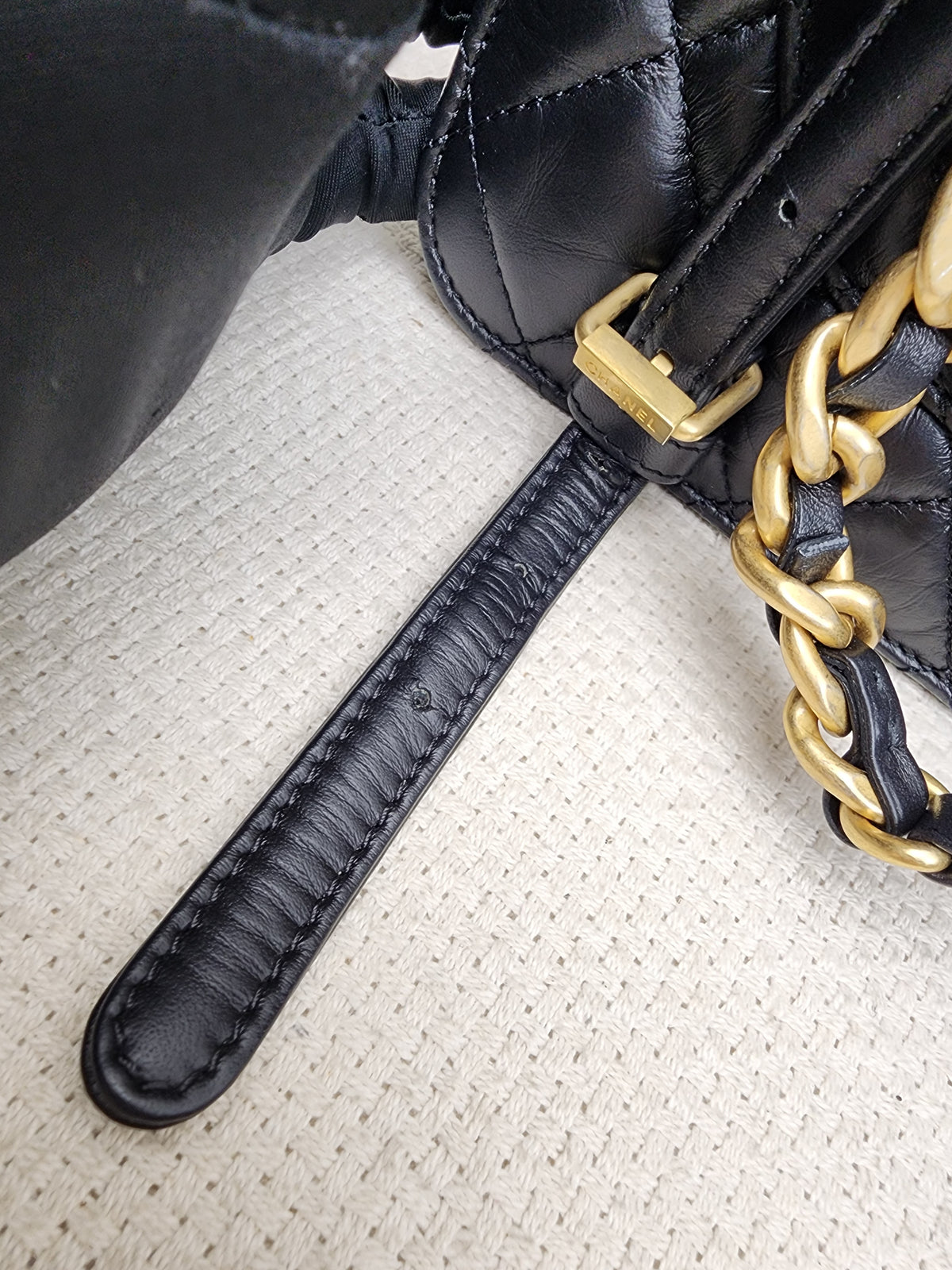 Chanel Black Calfskin 23S Double You Backpack