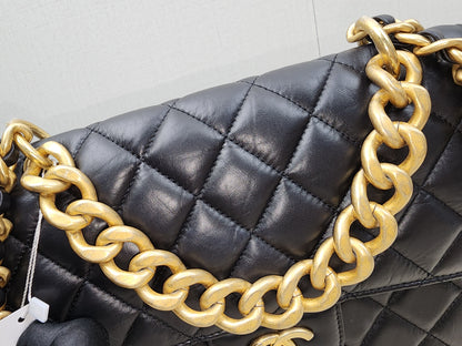 Chanel Black Calfskin 23S Double You Backpack