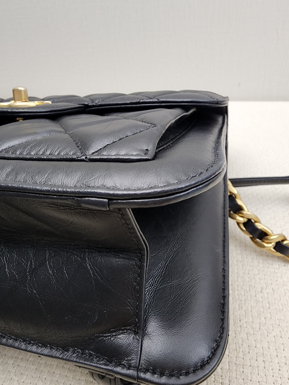 Chanel Black Calfskin 23S Double You Backpack