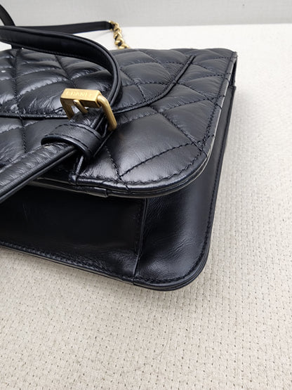 Chanel Black Calfskin 23S Double You Backpack