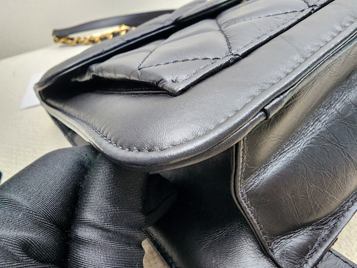 Chanel Black Calfskin 23S Double You Backpack