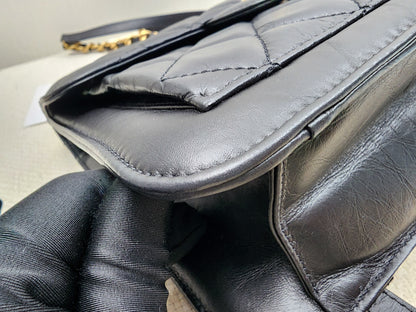 Chanel Black Calfskin 23S Double You Backpack