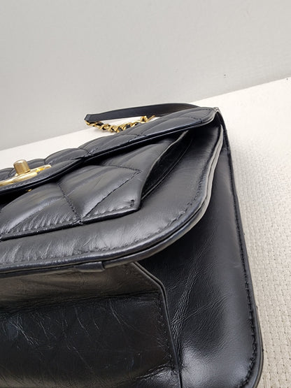 Chanel Black Calfskin 23S Double You Backpack