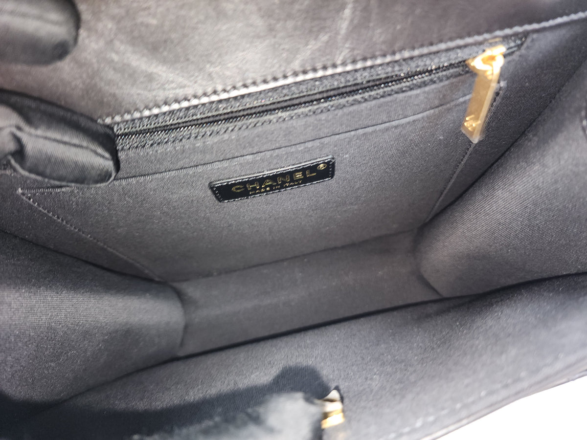 Chanel Black Calfskin 23S Double You Backpack