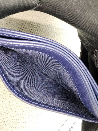 Chanel Navy Caviar Card Case (GHW)