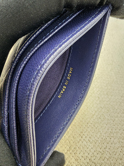 Chanel Navy Caviar Card Case (GHW)