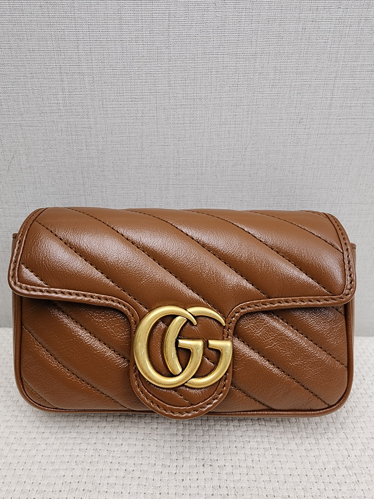 Gucci Brown Supermini Marmont (GHW)