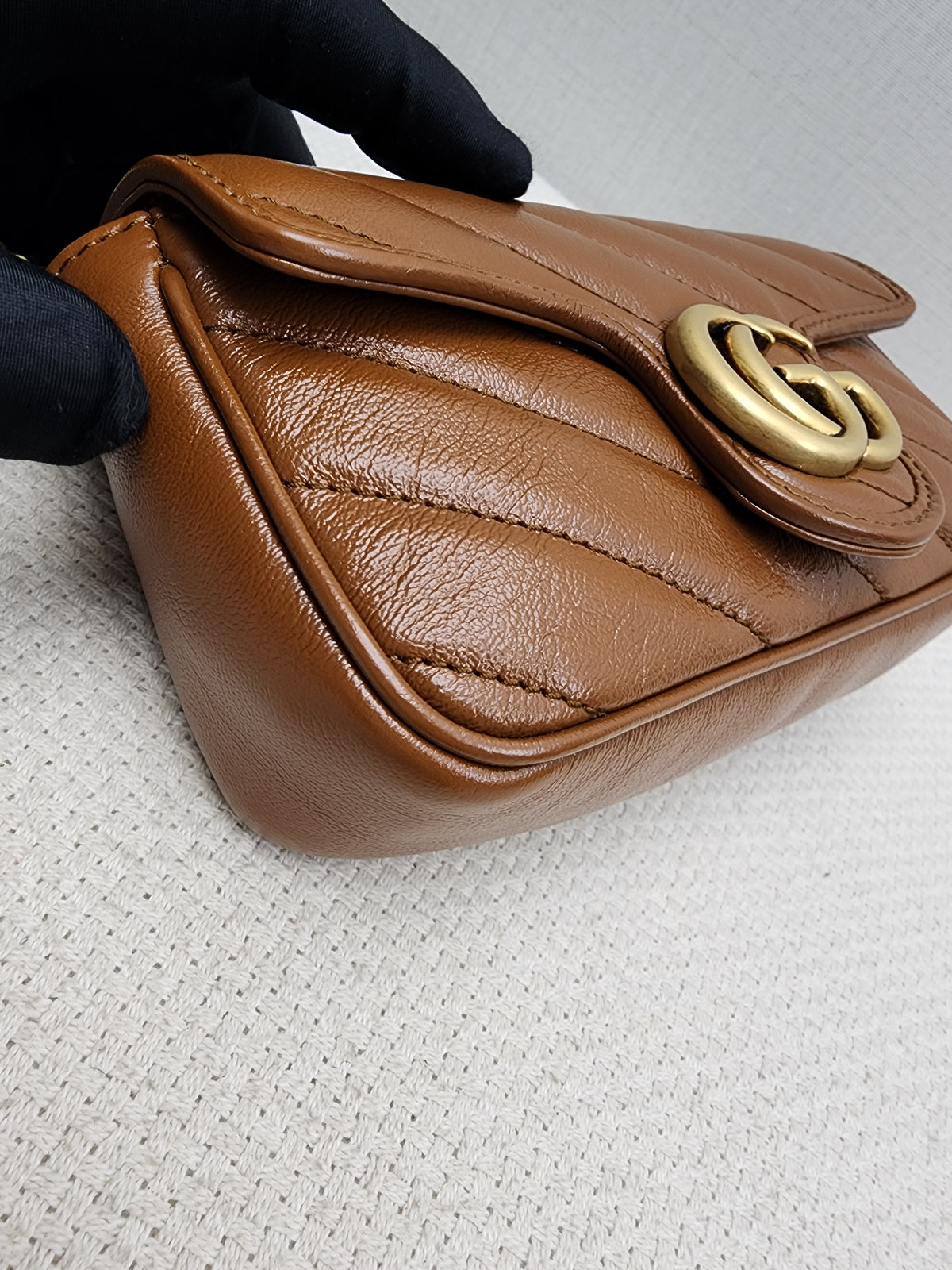 Chanel Red Lambskin Quilted Small Pocket Box Camera Case (SHW)