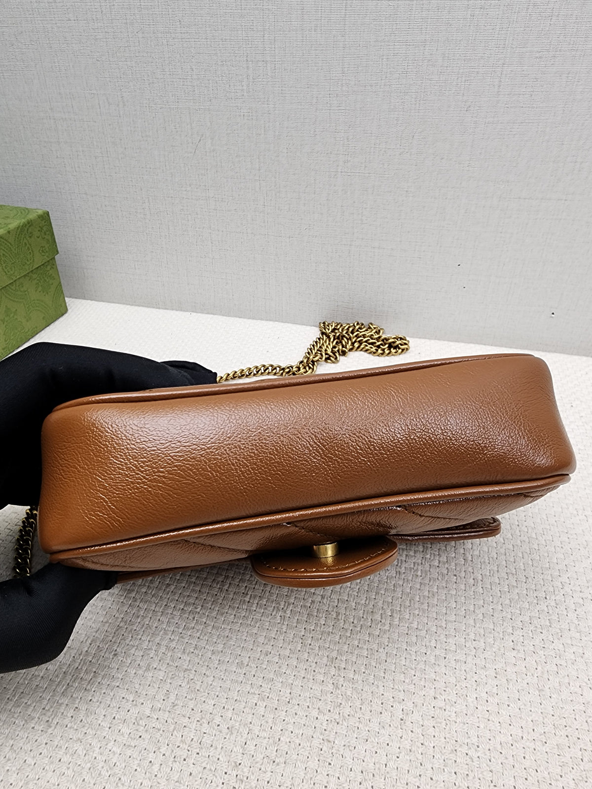 Gucci Brown Supermini Marmont (GHW)