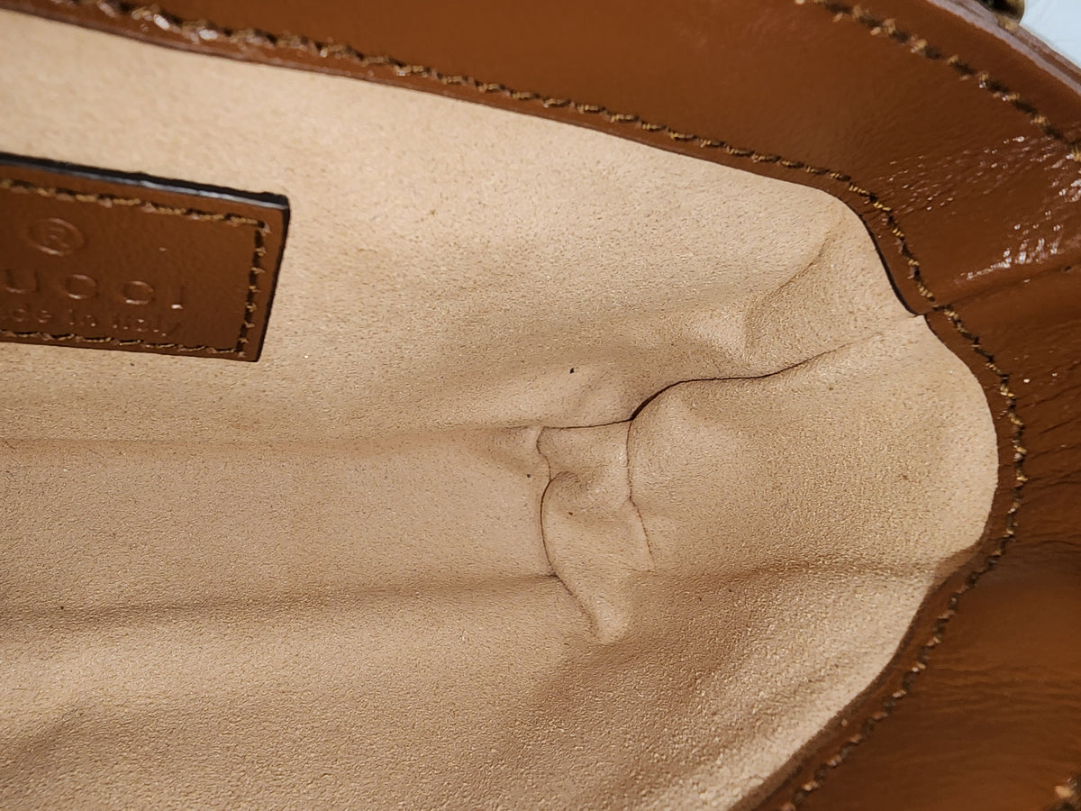 Gucci Brown Supermini Marmont (GHW)