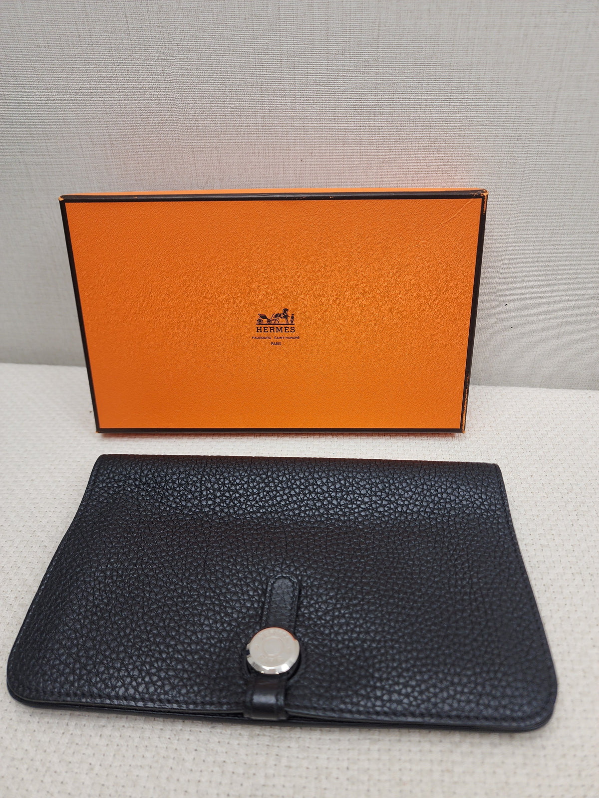 Hermes Black Dogon Duo Wallet