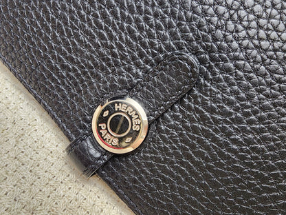Hermes Black Dogon Duo Wallet