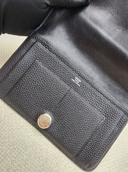 Hermes Black Dogon Duo Wallet